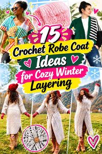 16 Crochet Robe Coat Ideas for Cozy Winter Layering