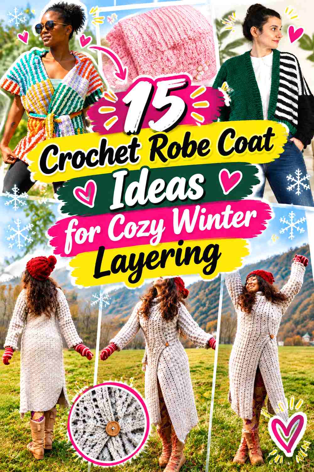 16 Crochet Robe Coat Ideas for Cozy Winter Layering