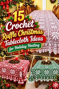 15 Crochet Ruffle Christmas Tablecloth Ideas for Holiday Hosting
