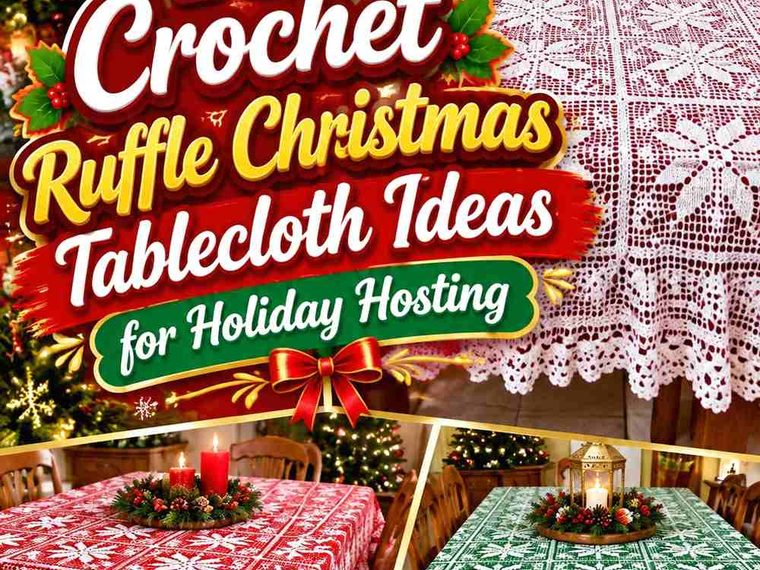15 Crochet Ruffle Christmas Tablecloth Ideas for Holiday Hosting