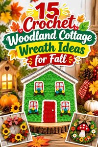 15 Crochet Woodland Cottage Wreath Ideas for Fall