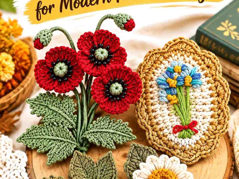 Heirloom Crochet Brooch Ideas for Modern Fall Style Featured
