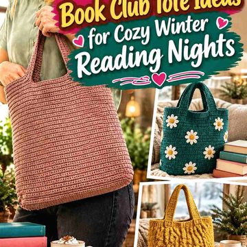 16 Crochet Book Club Tote Ideas for Cozy Winter Reading Nights