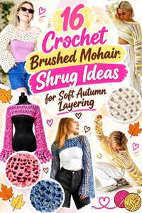 17 Crochet Brushed Mohair Shrug Ideas for Soft Autumn Layering