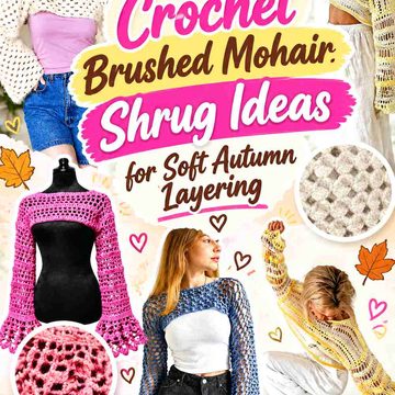 17 Crochet Brushed Mohair Shrug Ideas for Soft Autumn Layering