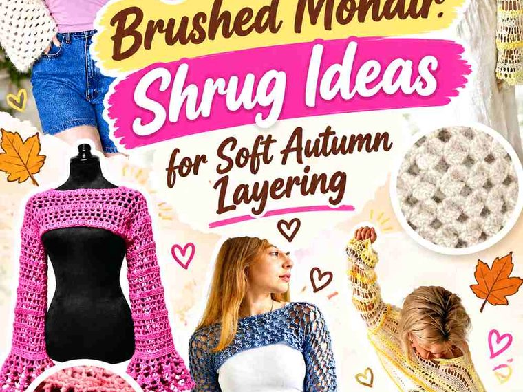17 Crochet Brushed Mohair Shrug Ideas for Soft Autumn Layering