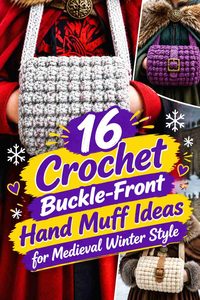 16 Crochet Buckle-Front Hand Muff Ideas for Medieval Winter Style