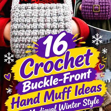 16 Crochet Buckle-Front Hand Muff Ideas for Medieval Winter Style