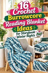 16 Crochet Burrowcore Reading Blanket Ideas for Storybook Winter Nights