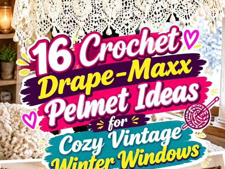 16 Crochet Drape-Maxx Pelmet Ideas for Cozy Vintage Winter Windows