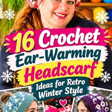 16 Crochet Ear-Warming Headscarf Ideas for Retro Winter Style