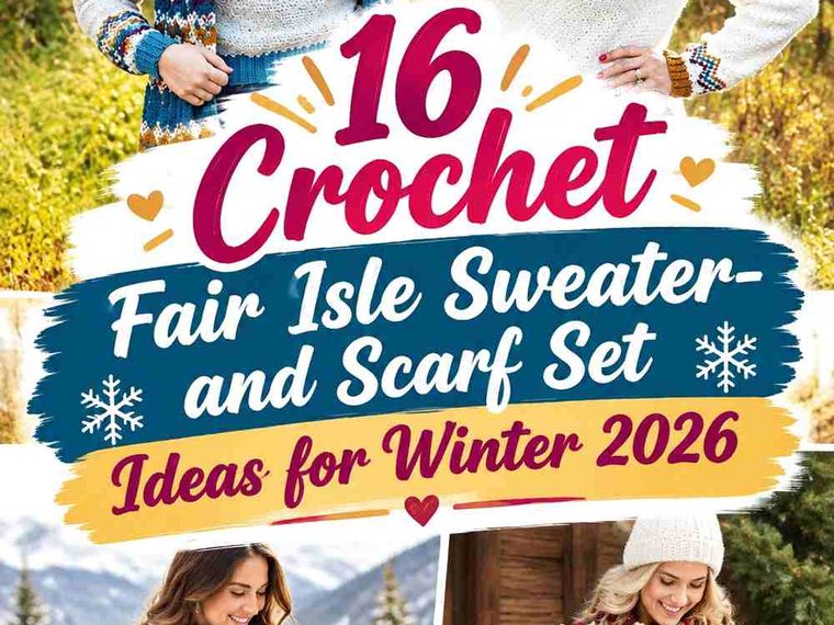 16 Crochet Fair Isle Sweater-and-Scarf Set Ideas for Winter 2026