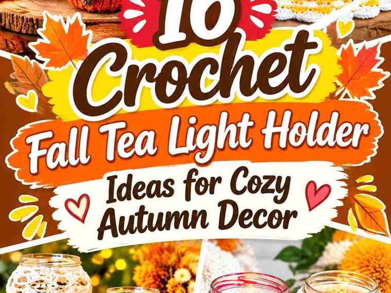 17 Crochet Fall Tea Light Holder Ideas for Cozy Autumn Decor