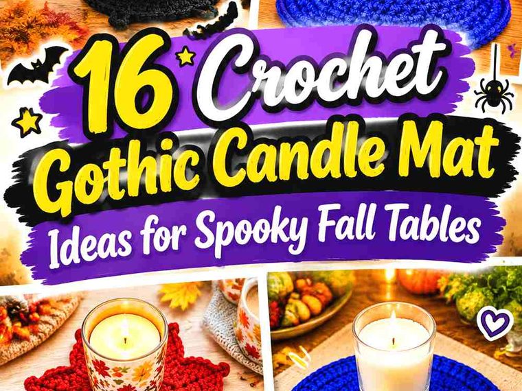 16 Crochet Gothic Candle Mat Ideas for Spooky Fall Tables