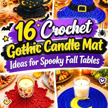 17 Crochet Gothic Candle Mat Ideas for Spooky Fall Tables