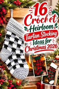 16 Crochet Heirloom Tartan Stocking Ideas for Christmas 2026
