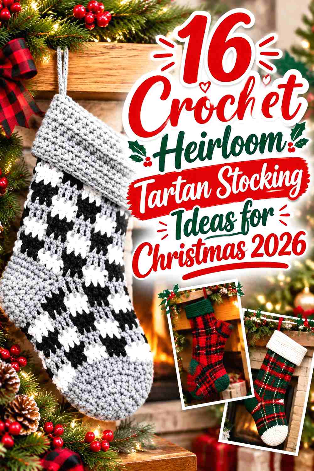 16 Crochet Heirloom Tartan Stocking Ideas for Christmas 2026
