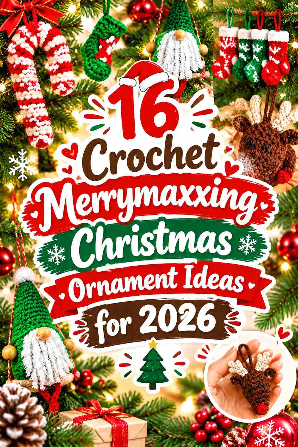 17 Crochet Merrymaxxing Christmas Ornament Ideas for 2026