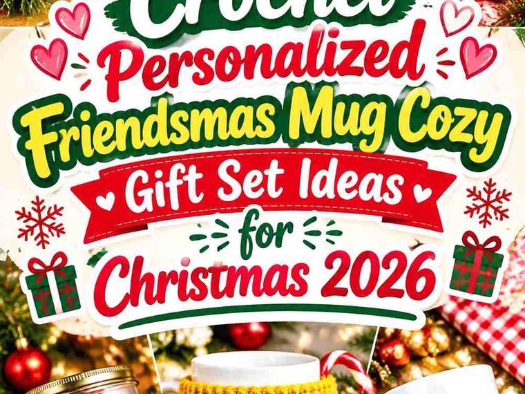 17 Crochet Personalized Friendsmas Mug Cozy Gift Set Ideas for Christmas 2026