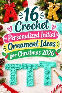 16 Crochet Personalized Initial Ornament Ideas for Christmas 2026