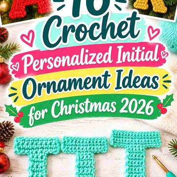 16 Crochet Personalized Initial Ornament Ideas for Christmas 2026