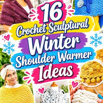 17 Crochet Sculptural Winter Shoulder Warmer Ideas