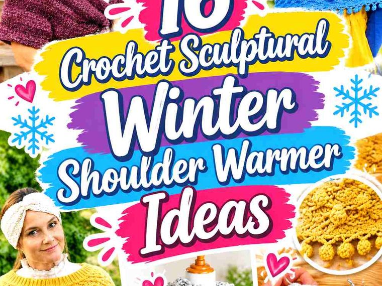 17 Crochet Sculptural Winter Shoulder Warmer Ideas