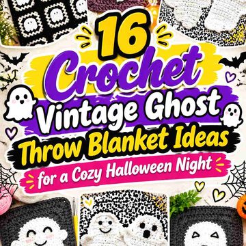 17 Crochet Vintage Ghost Throw Blanket Ideas for a Cozy Halloween Night