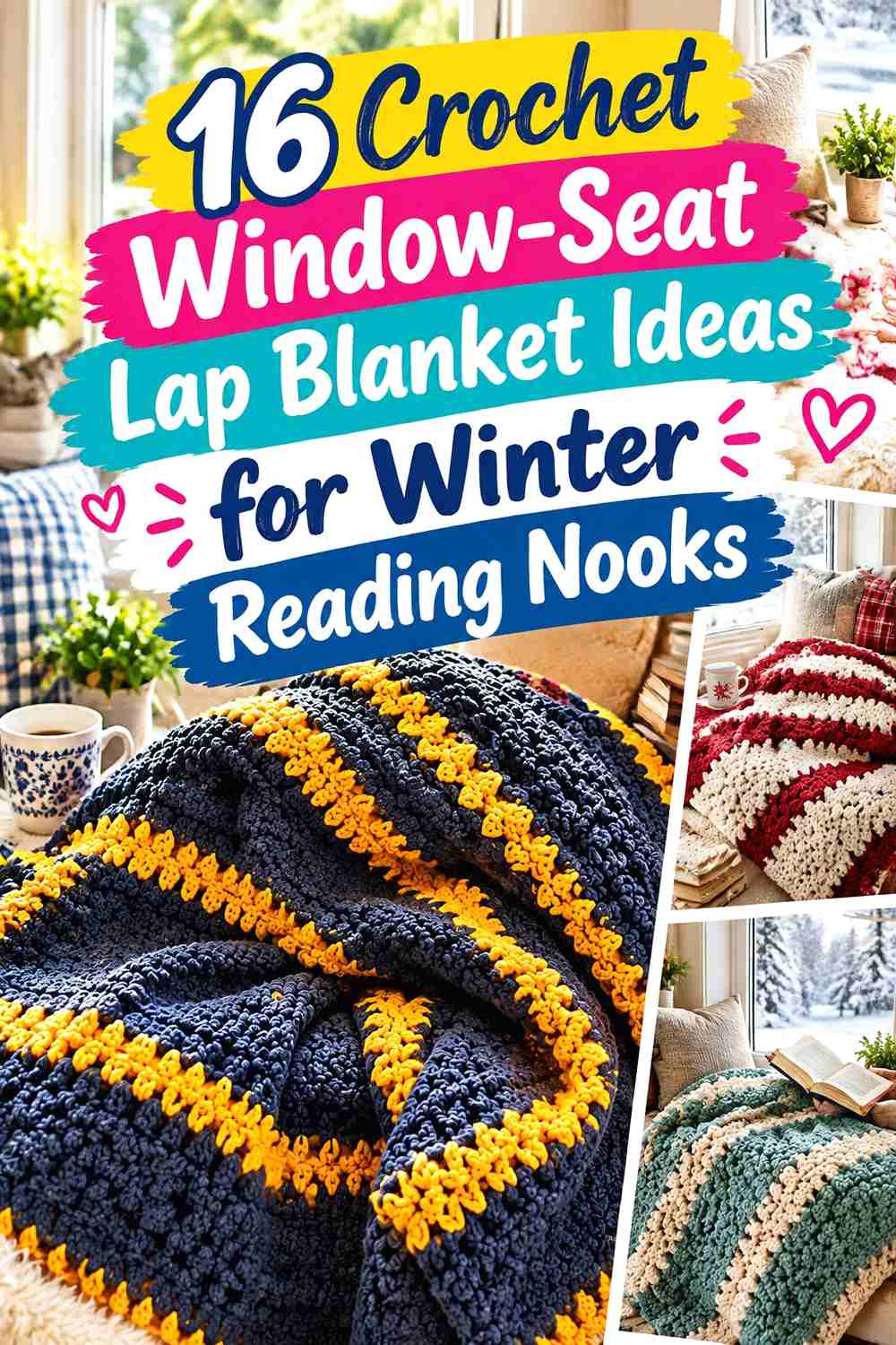 16 Crochet Window-Seat Lap Blanket Ideas for Winter Reading Nooks