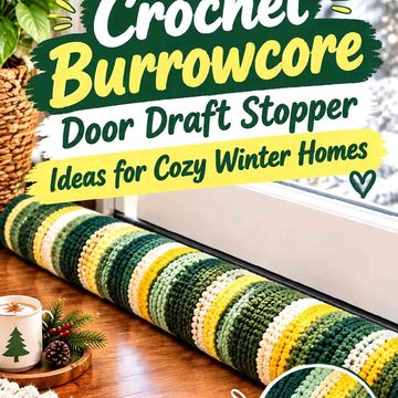 17 Crochet Burrowcore Door Draft Stopper Ideas for Cozy Winter Homes