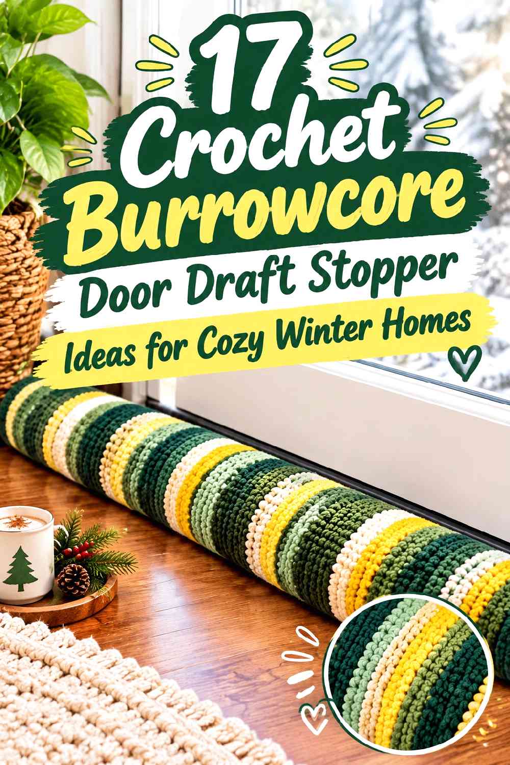 17 Crochet Burrowcore Door Draft Stopper Ideas for Cozy Winter Homes