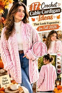 17 Crochet Cable Cardigan Ideas That Look Expensive for Fall 2026