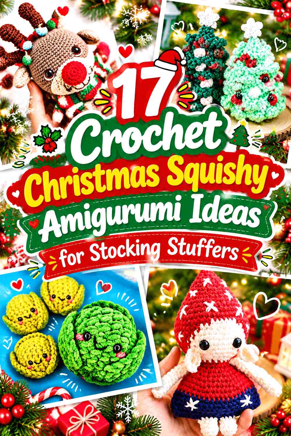 17 Crochet Christmas Squishy Amigurumi Ideas for Stocking Stuffers