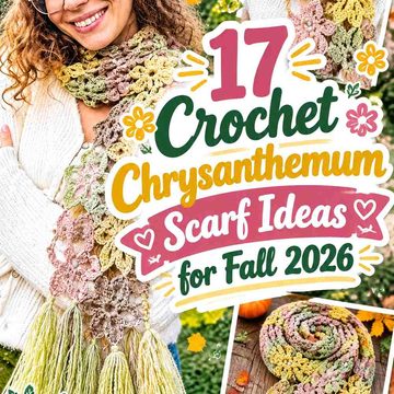 17 Crochet Chrysanthemum Scarf Ideas for Fall 2026