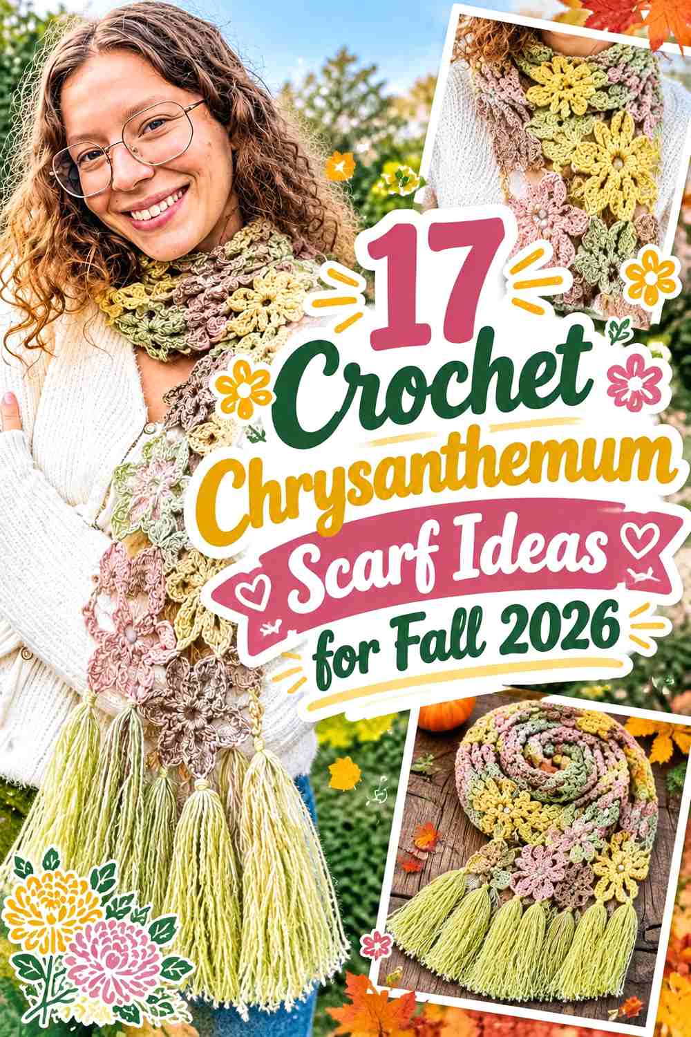 17 Crochet Chrysanthemum Scarf Ideas for Fall 2026
