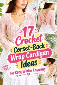 17 Crochet Corset-Back Wrap Cardigan Ideas for Cozy Winter Layering
