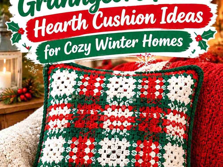 17 Crochet Grannycore Plaid Hearth Cushion Ideas for Cozy Winter Homes