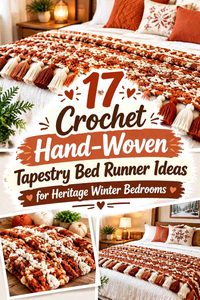 17 Crochet Hand-Woven Tapestry Bed Runner Ideas for Heritage Winter Bedrooms