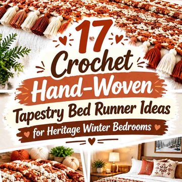17 Crochet Hand-Woven Tapestry Bed Runner Ideas for Heritage Winter Bedrooms