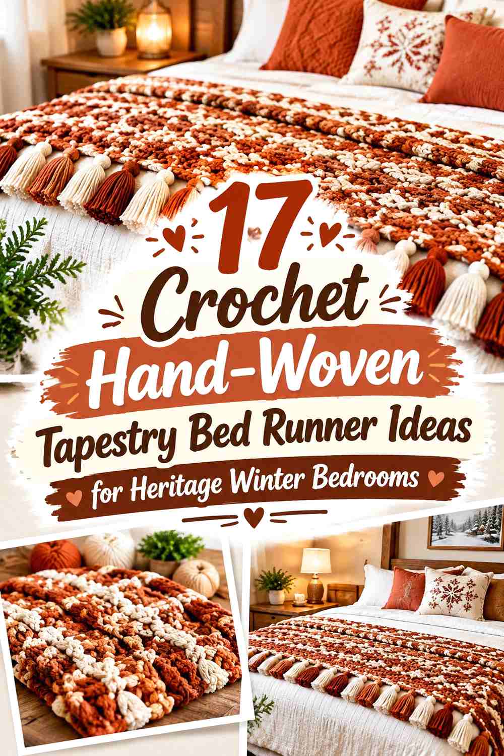 17 Crochet Hand-Woven Tapestry Bed Runner Ideas for Heritage Winter Bedrooms