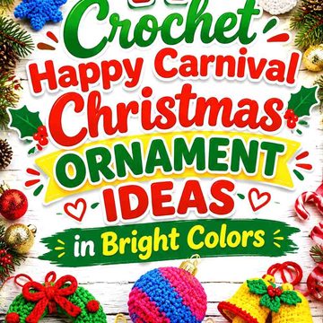 17 Crochet Happy Carnival Christmas Ornament Ideas in Bright Colors