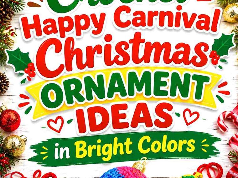 17 Crochet Happy Carnival Christmas Ornament Ideas in Bright Colors