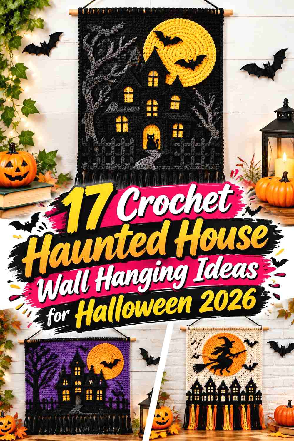 17 Crochet Haunted House Wall Hanging Ideas for Halloween 2026
