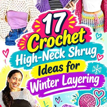 18 Crochet High-Neck Shrug Ideas for Winter Layering