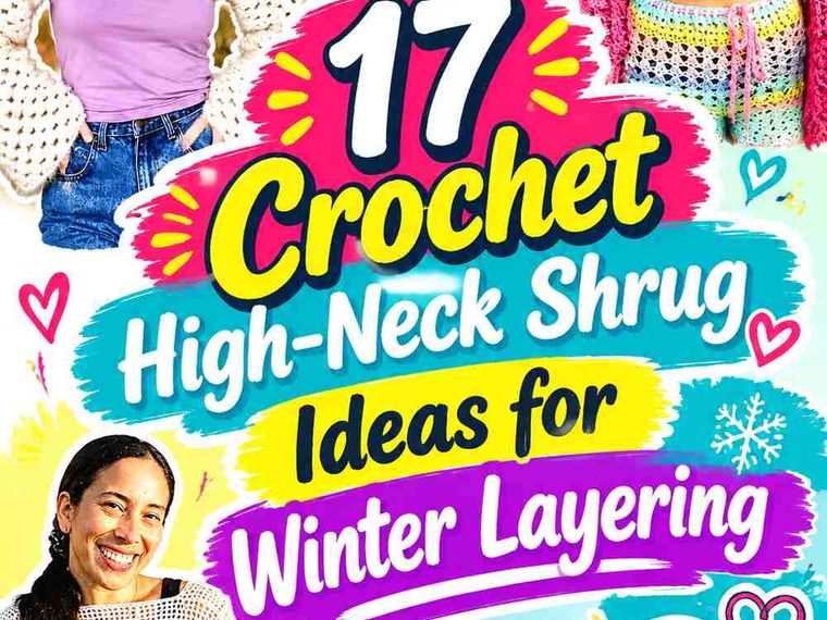 18 Crochet High-Neck Shrug Ideas for Winter Layering