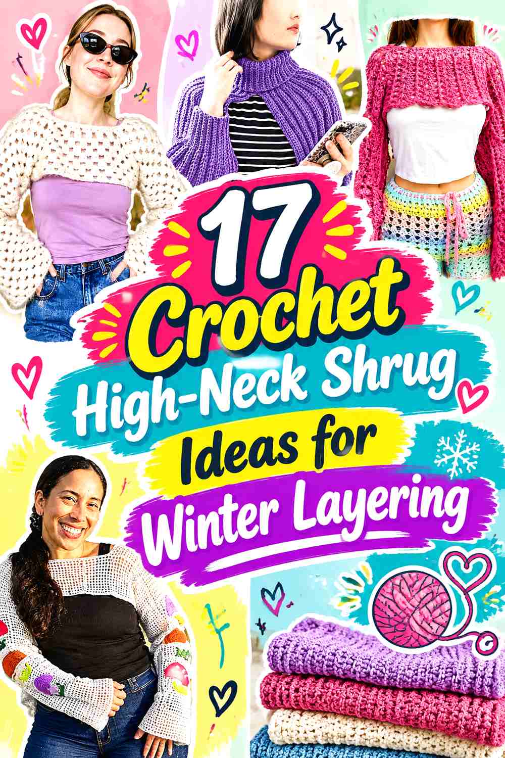 18 Crochet High-Neck Shrug Ideas for Winter Layering