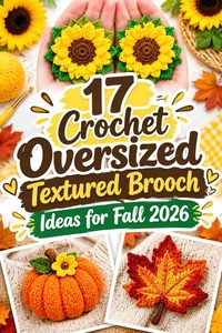 17 Crochet Oversized Textured Brooch Ideas for Fall 2026