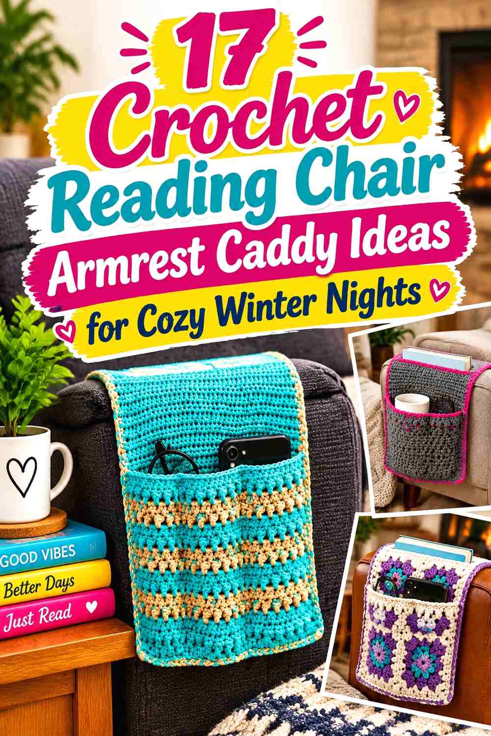 17 Crochet Reading Chair Armrest Caddy Ideas for Cozy Winter Nights