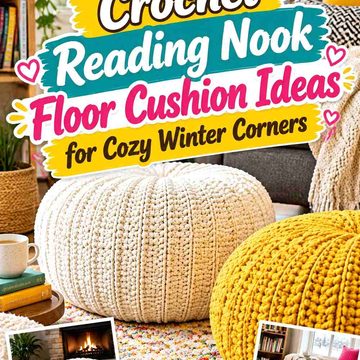 17 Crochet Reading Nook Floor Cushion Ideas for Cozy Winter Corners