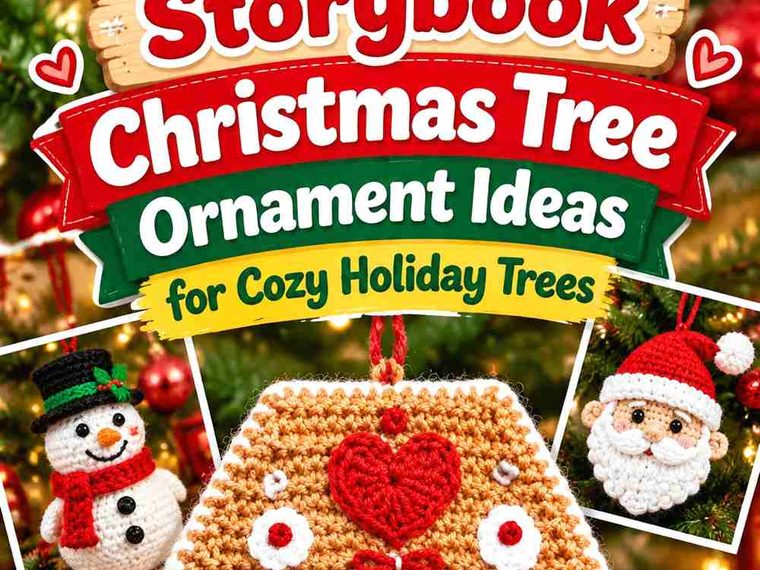 17 Crochet Storybook Christmas Tree Ornament Ideas for Cozy Holiday Trees